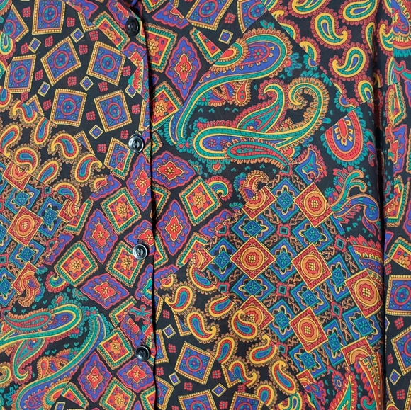 Psychadelic retro button up - Picture 2 of 2